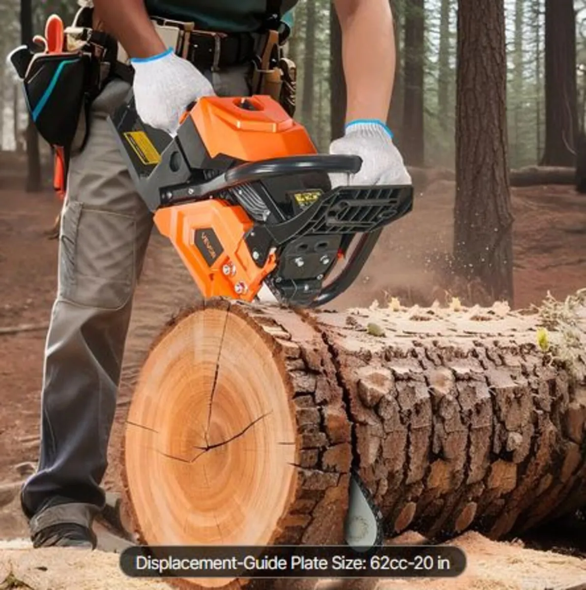 62 cc Gas Chainsaw, 20 inch Gas Powered Chainsaw, - Image 4