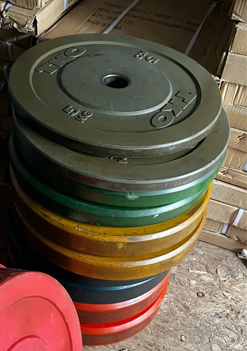 150kg Olympic bumper weight set - Image 1