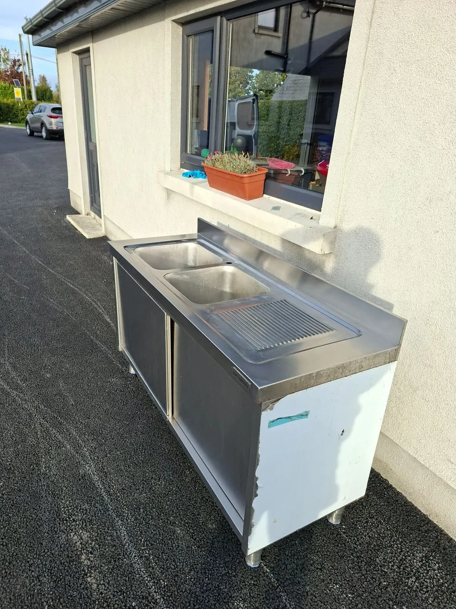 Stainless Steel freestanding double sink - Image 4