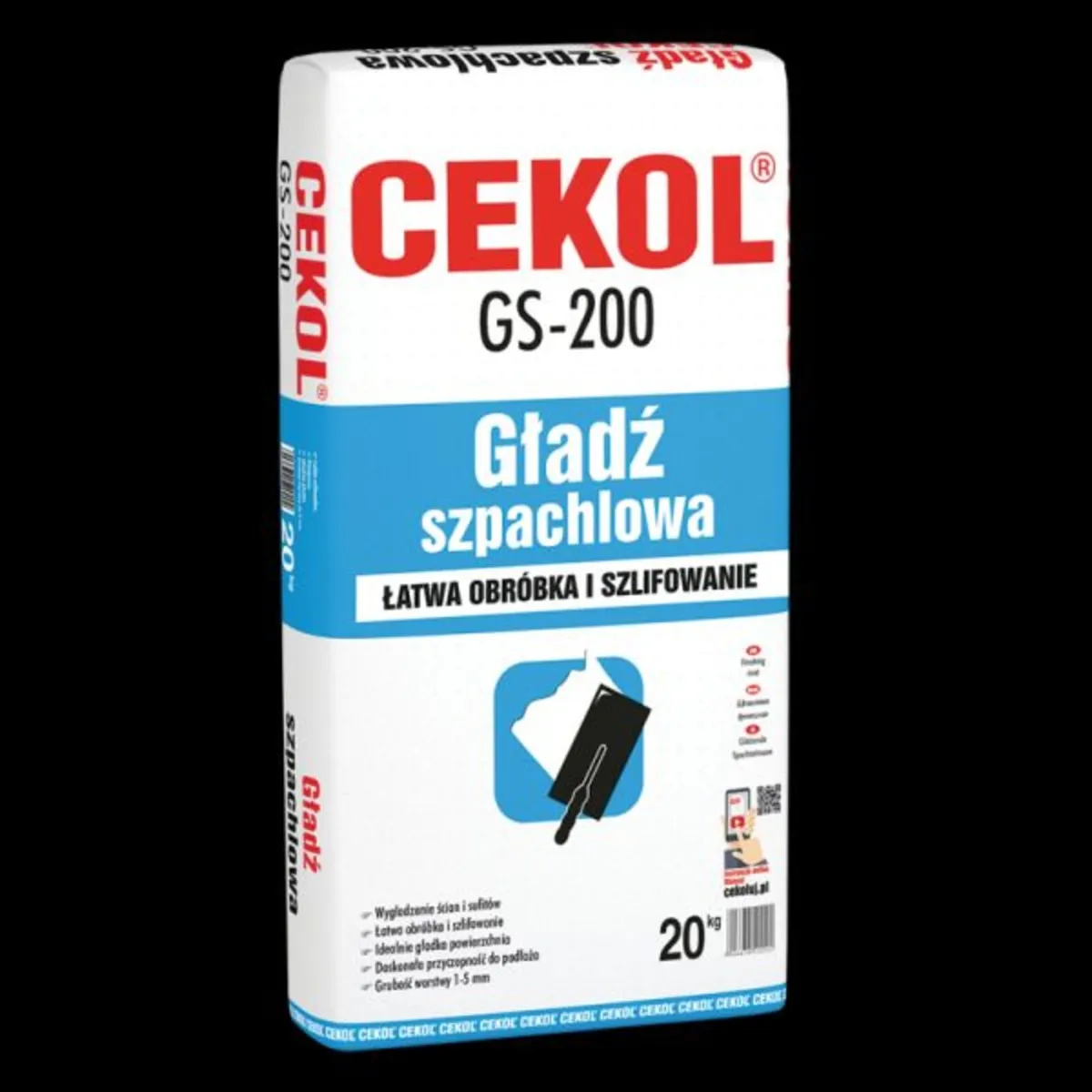 CEKOL GS-200 Gypsum Finish Plaster (20kg)