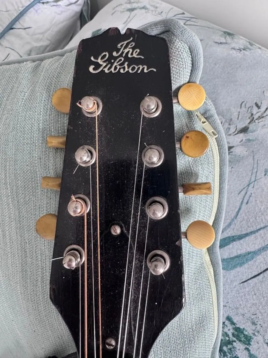 1927 Gibson "Snakehead" Blackface A-1 w/ Original Hard Case - Image 3