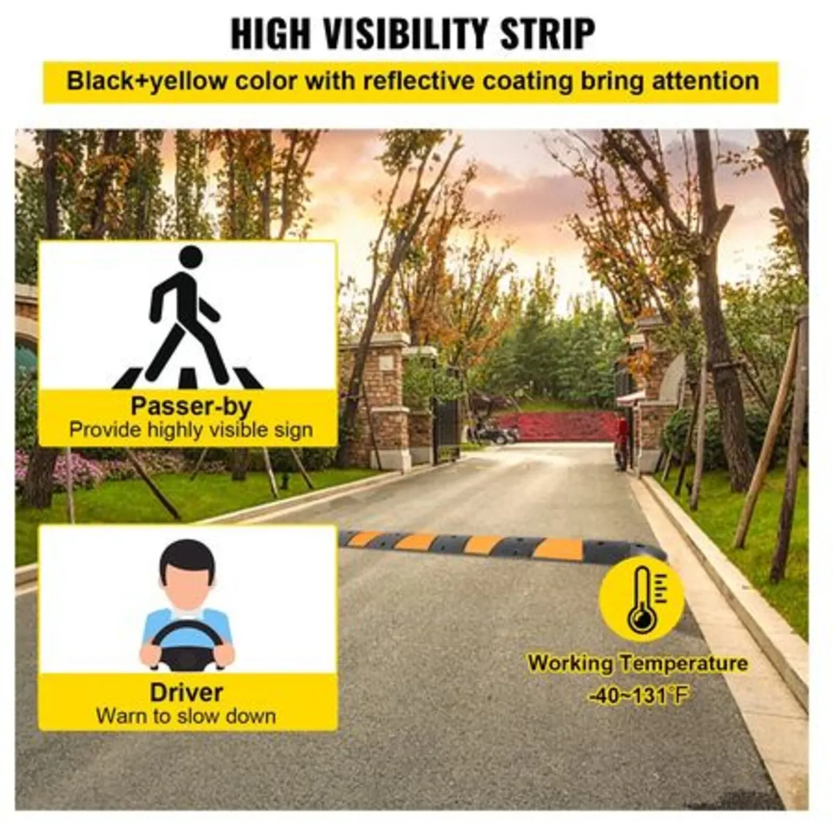 Rubber Traffic Calming Device, Single Unit - Image 2