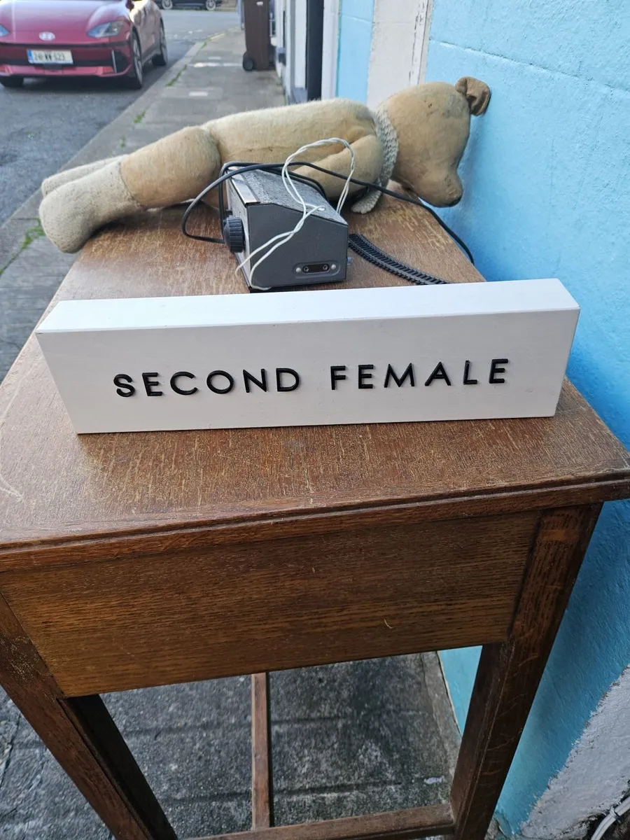 Wooden Sign Second Female - Image 1