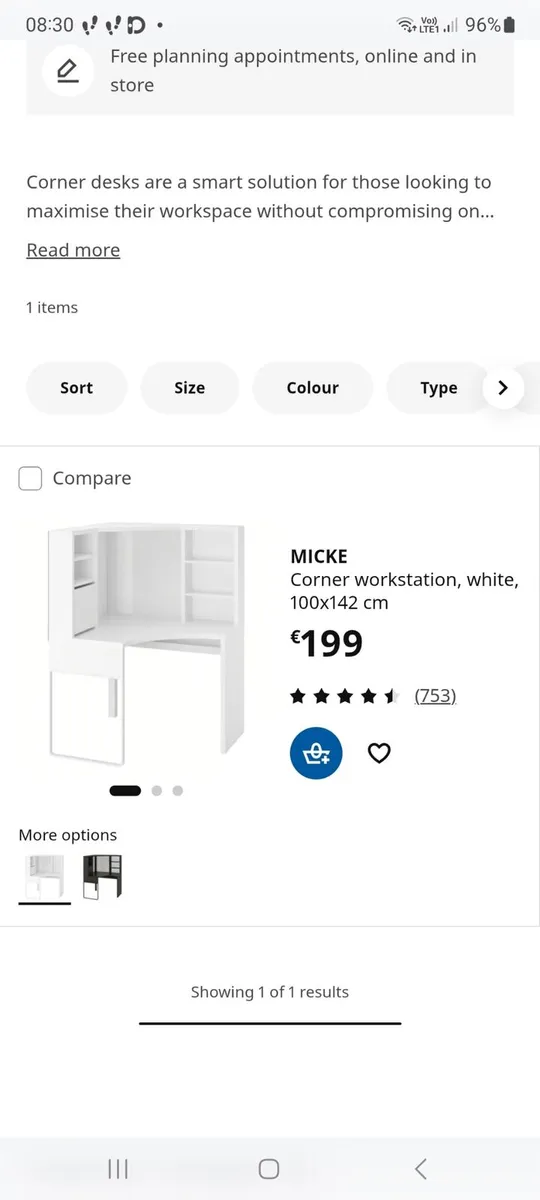 White corner desk with shelves - Image 2