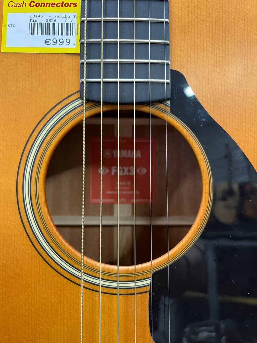Yamaha FGX3 Red Label Semi Acoustic Guitar - Image 3