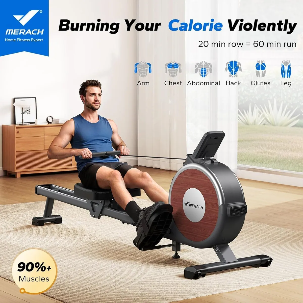 Rowing Machine for Home Gym 16 Resistance Levels - Image 2