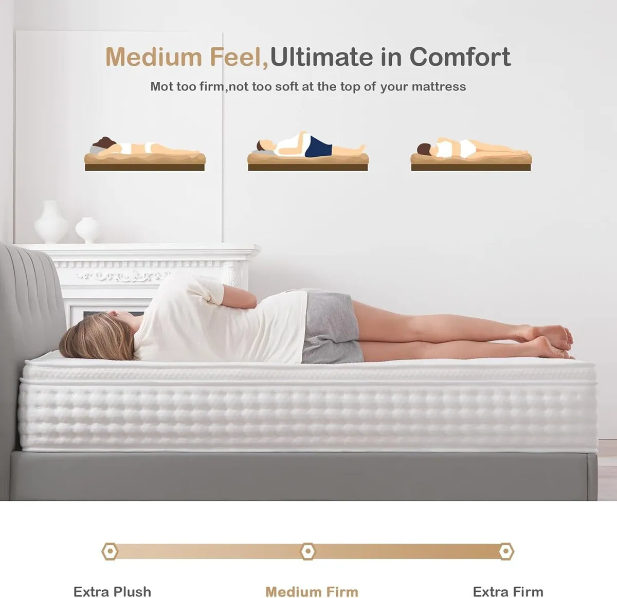Mattress Medium Firm Memory Foam Pocket - Image 3