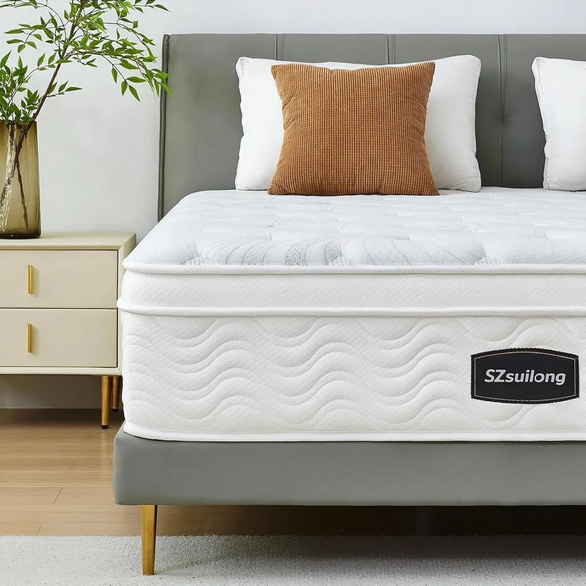 Mattress 10.2in Hybrid Pocket Sprung Medium Firm - Image 1