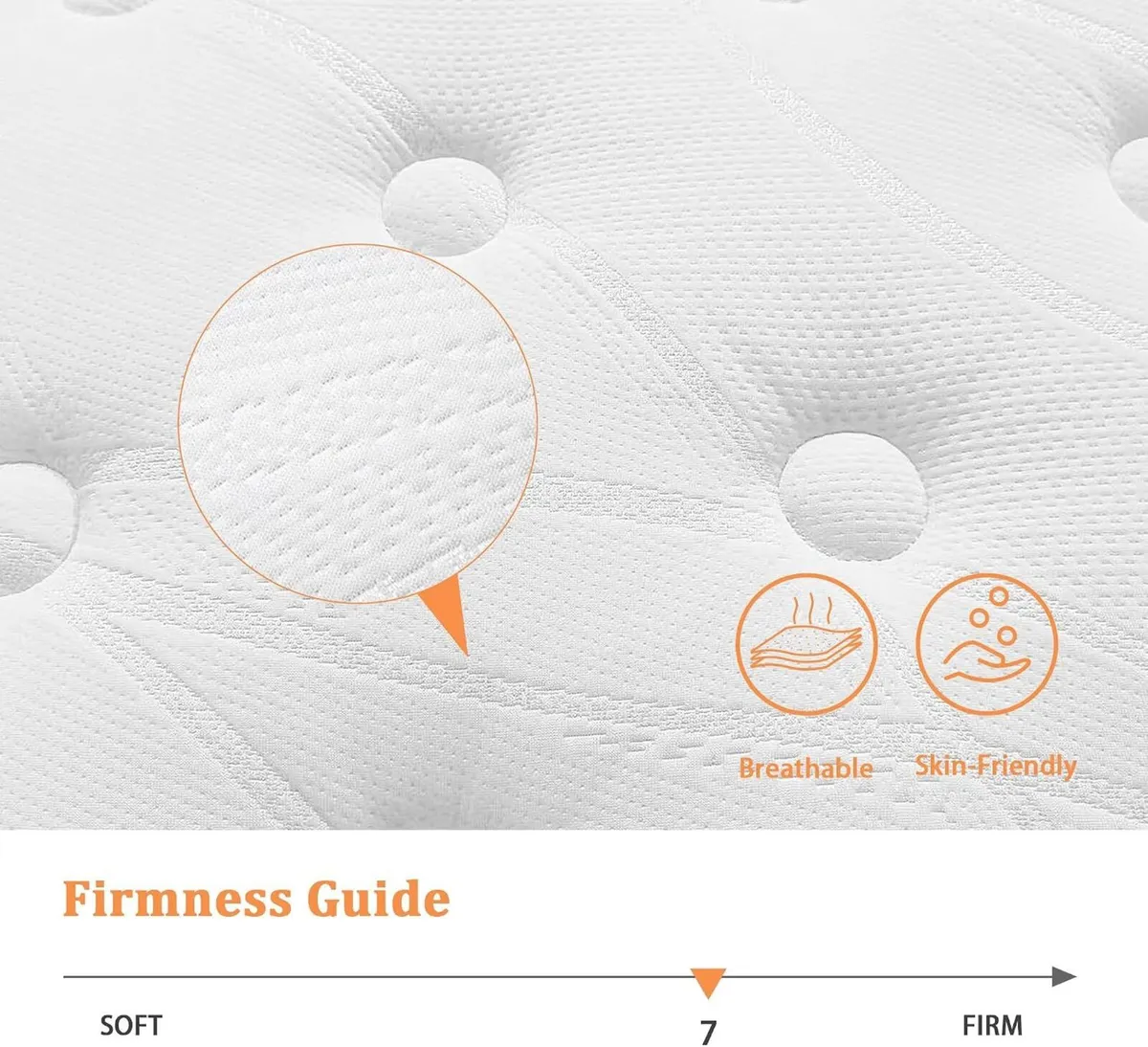 Mattress 10 Inch Memory Foam Pocket Spring Hybrid - Image 3