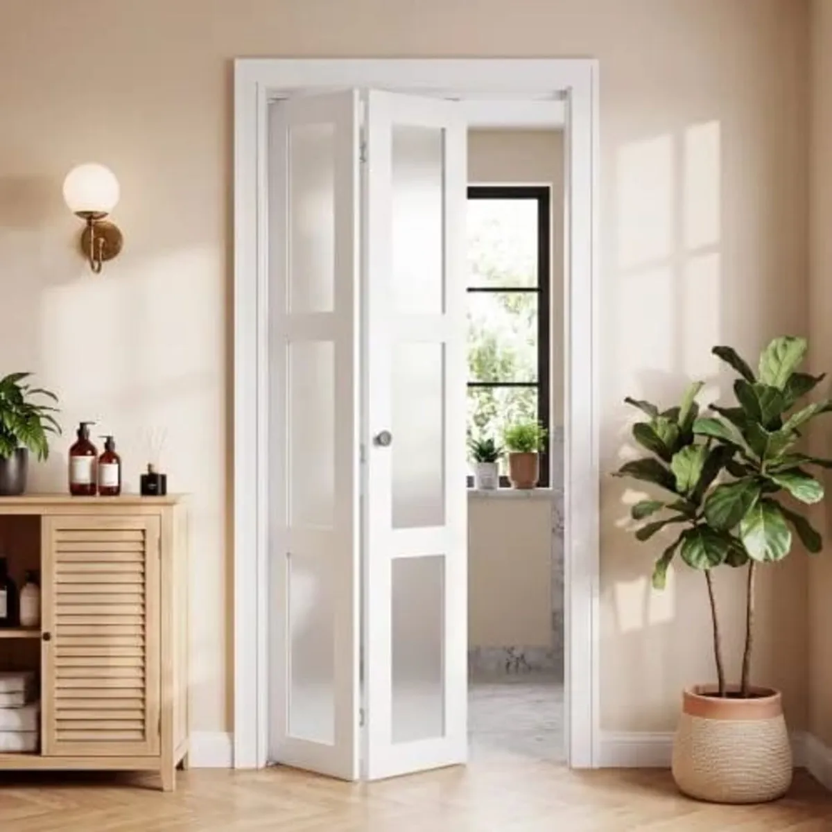 Bifold Closet Doors 2-Panel, 762 mm (Double 381 mm - Image 1