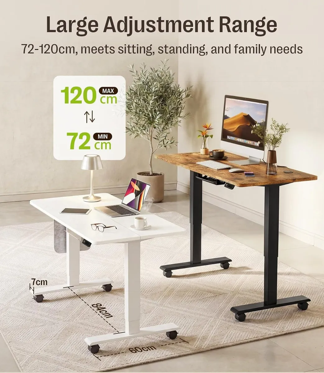 Electric Height Adjustable Standing Desk Sit Stand - Image 3
