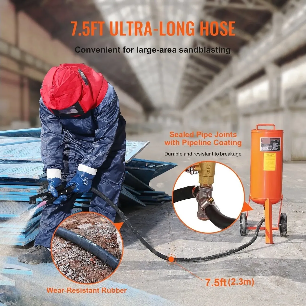 Sandblaster 37.9L Pressure Cleaning Machine - Image 2