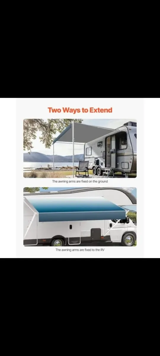 Manual RV Awning Complete Kit, 18' Retractable Awn - Image 2