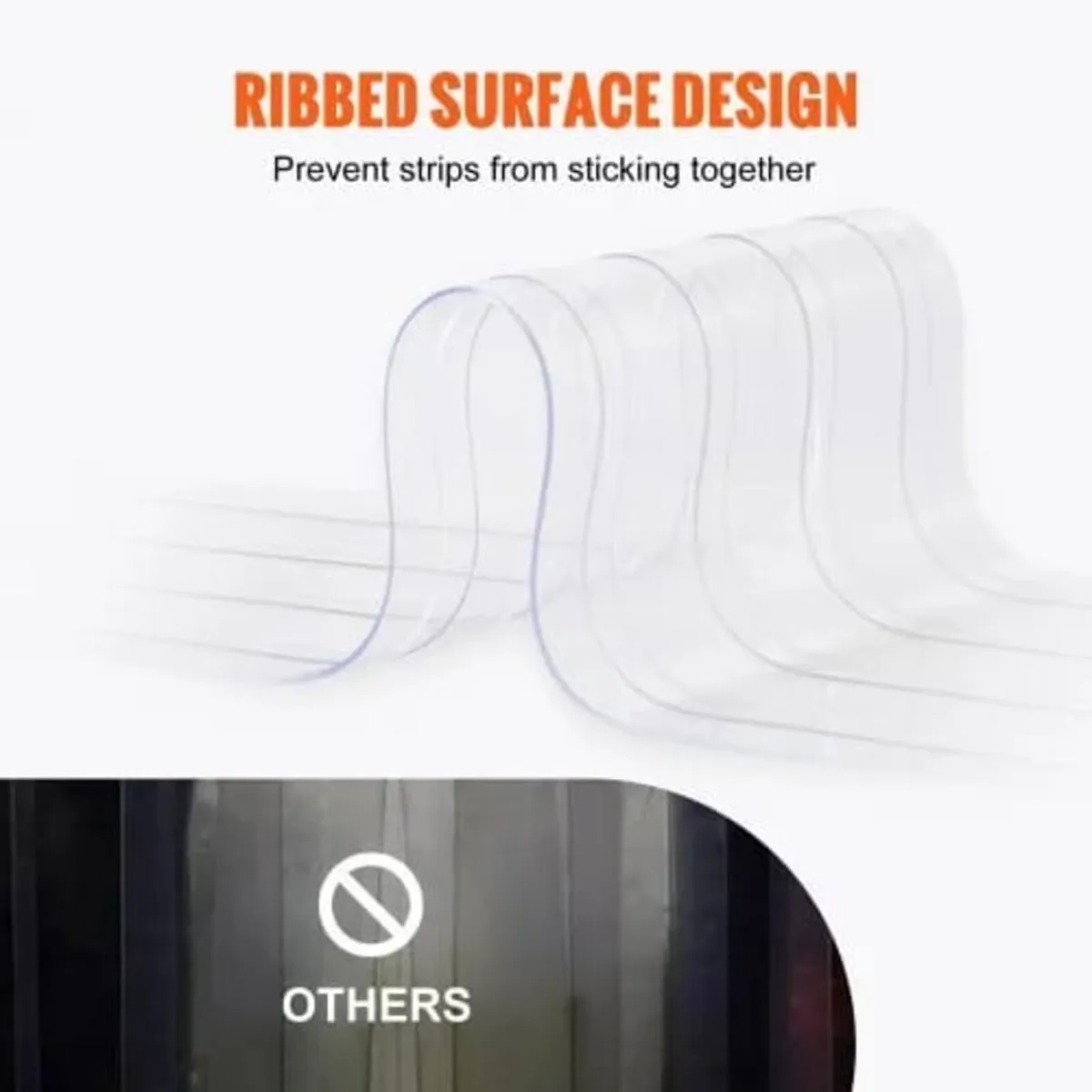 Strip Curtain, 100' Length x 12" Width x 0.12" Thi - Image 2