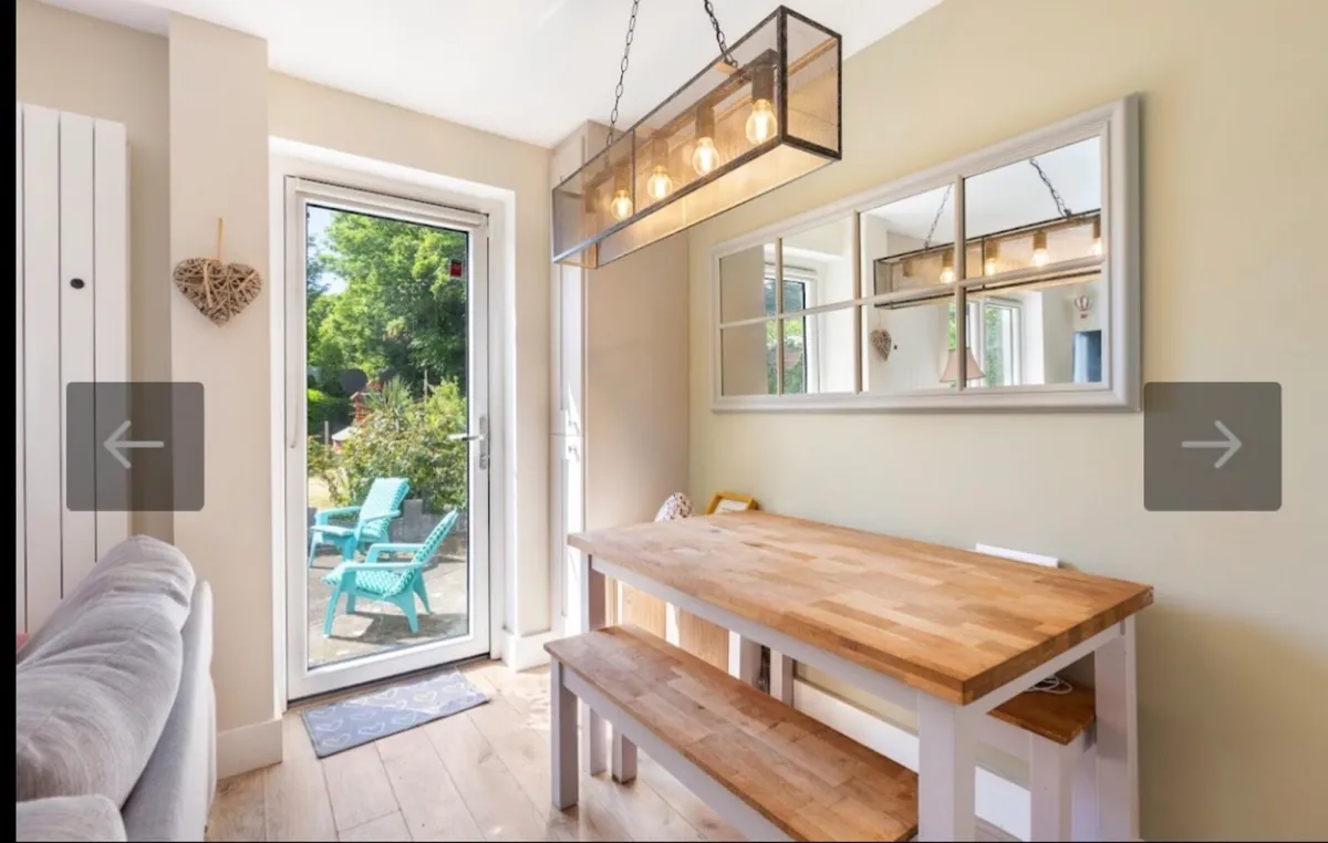 Solid Wood Dining Table with Matching Benches
