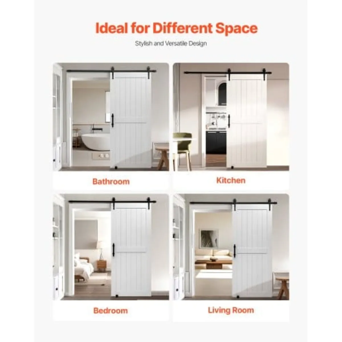 Sliding Barn Door, 914 x 2134mm, High-Strength MDF - Image 3