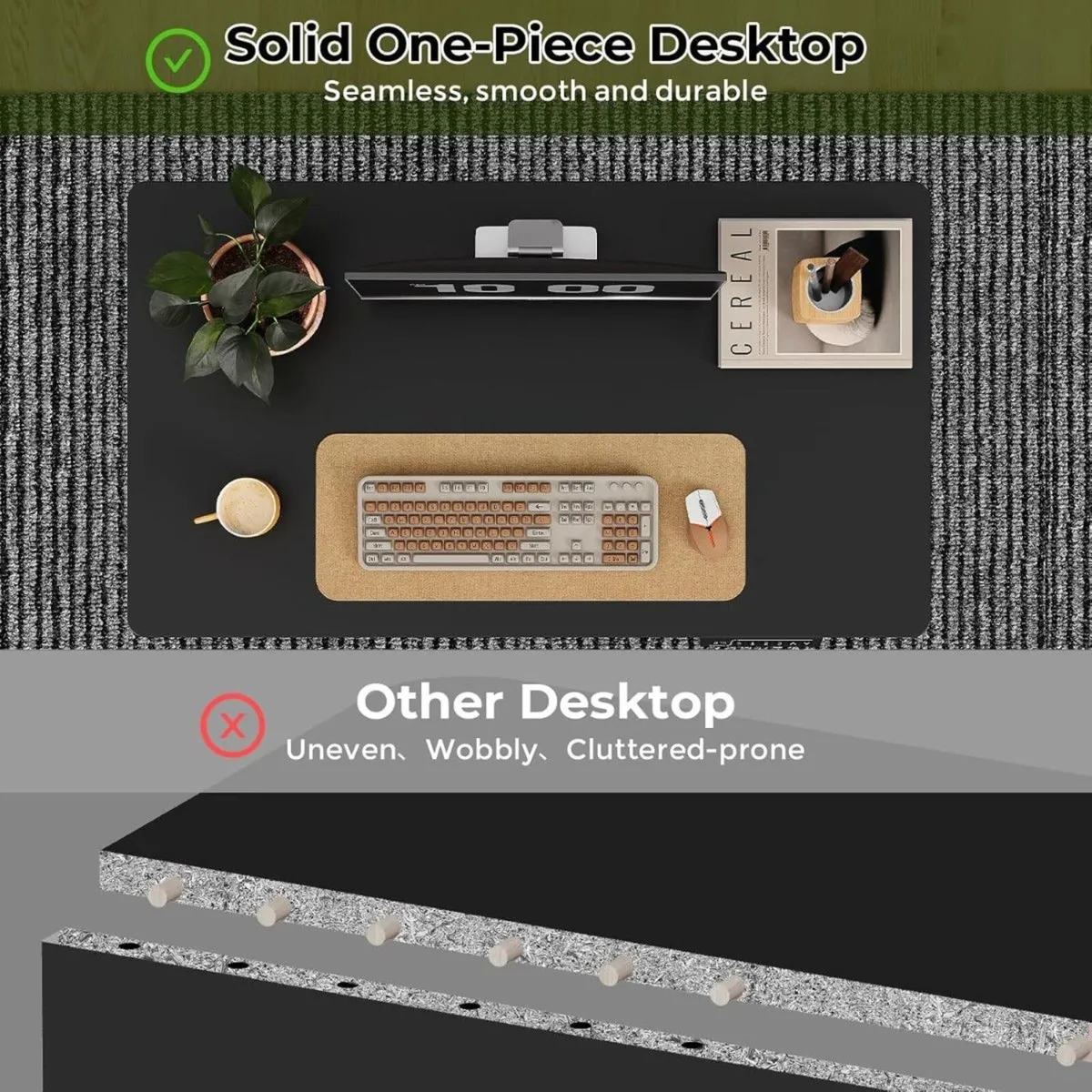 Electric Standing Desk 88x50CM with Wheels - Image 4
