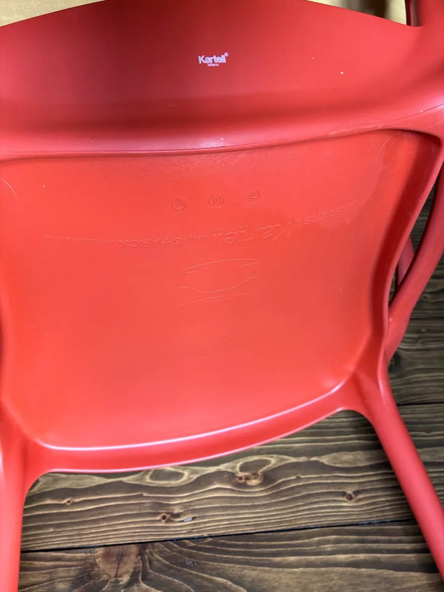 4 Genuine Kartell Masters Chairs – Rust - Image 2