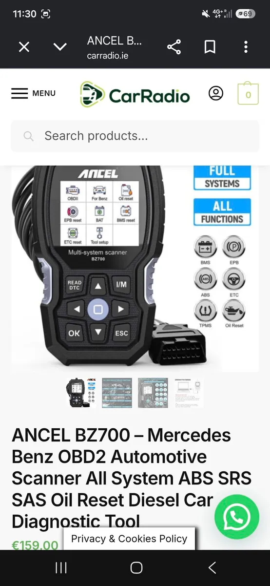 Ancel BZ700 obd2 scan tool for Mercedes