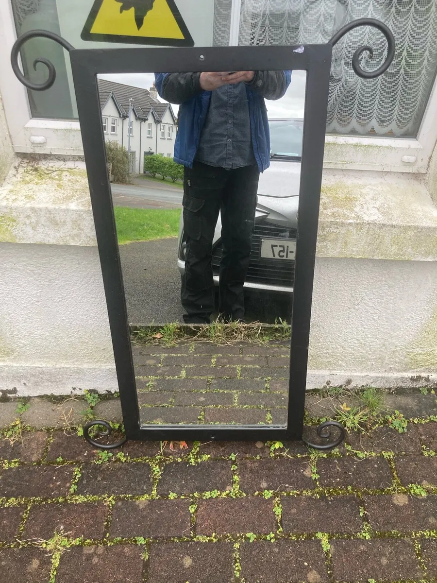 Wrought iron mirror