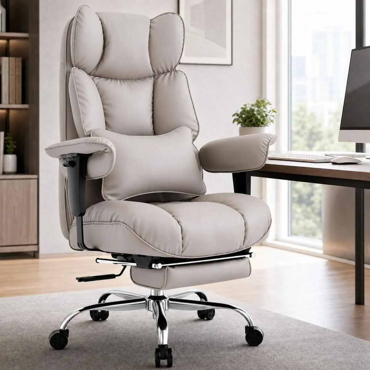 Office Chair with Footrest High Back Executive - Image 1