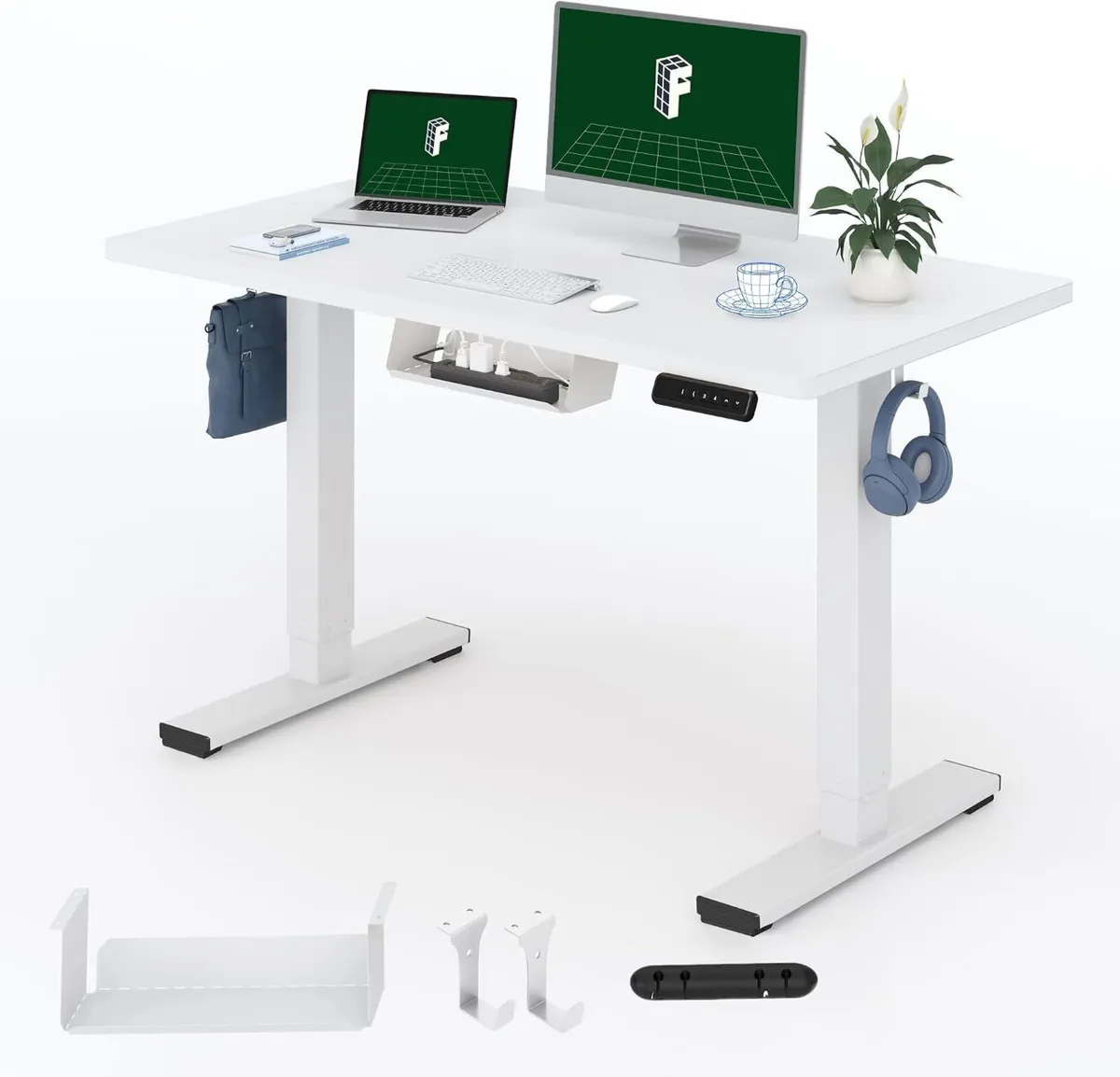 E1 Electric Standing Desk One Piece Height - Image 1