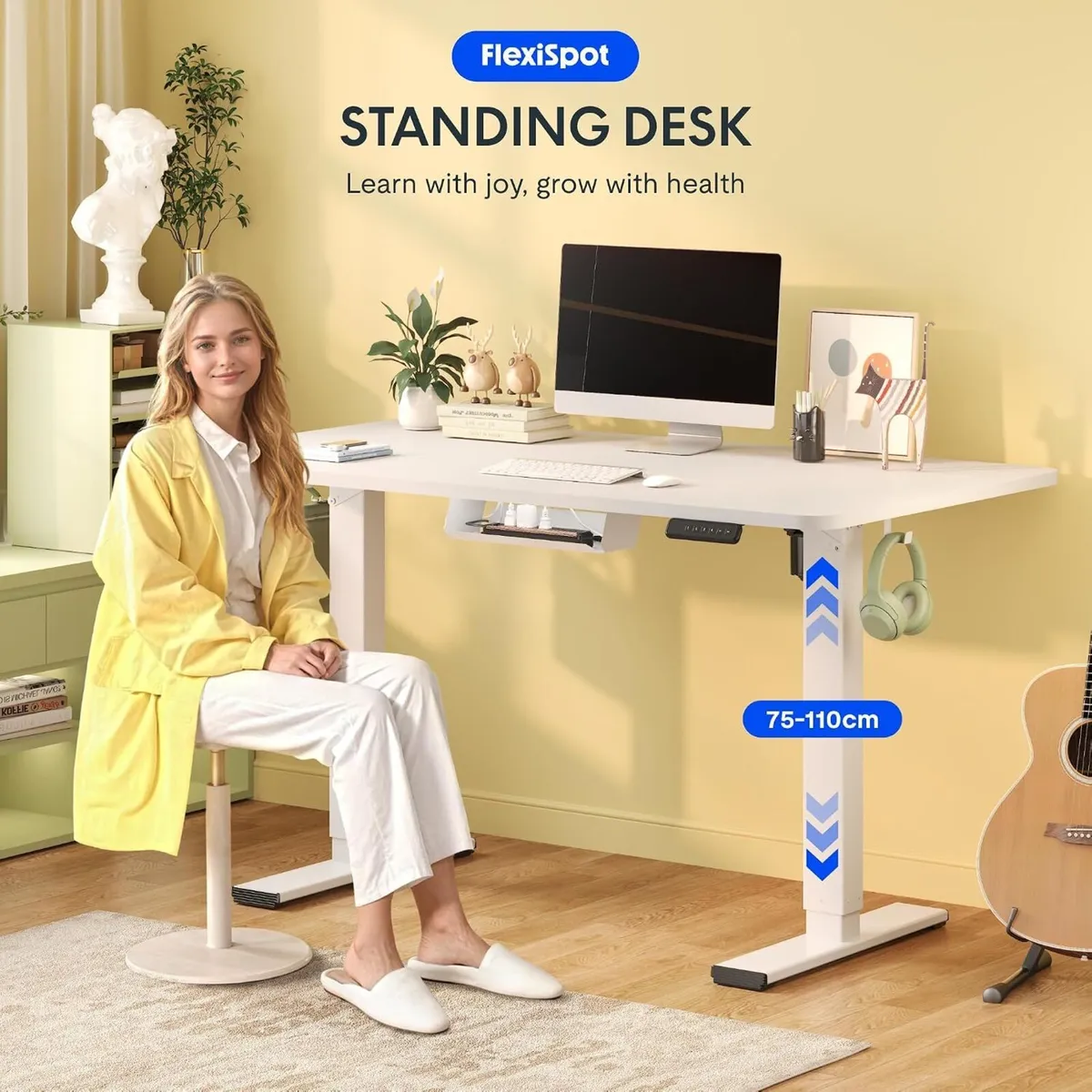 E1 Electric Standing Desk One Piece Height - Image 3