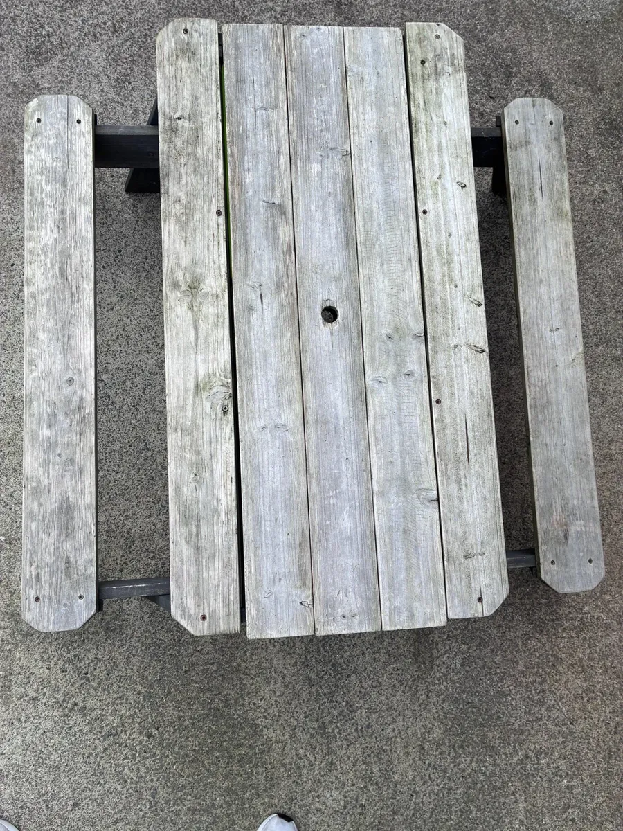 Exit Toys Aksent Wooden Sand, Water & Picnic Table - Image 1