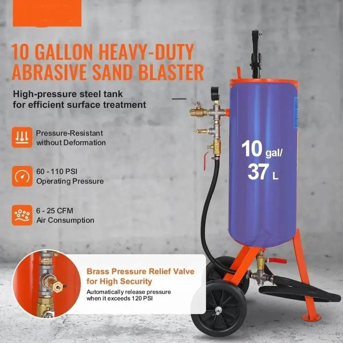 Pressure Sandblasting Pot for Workshop and Garage - Image 2