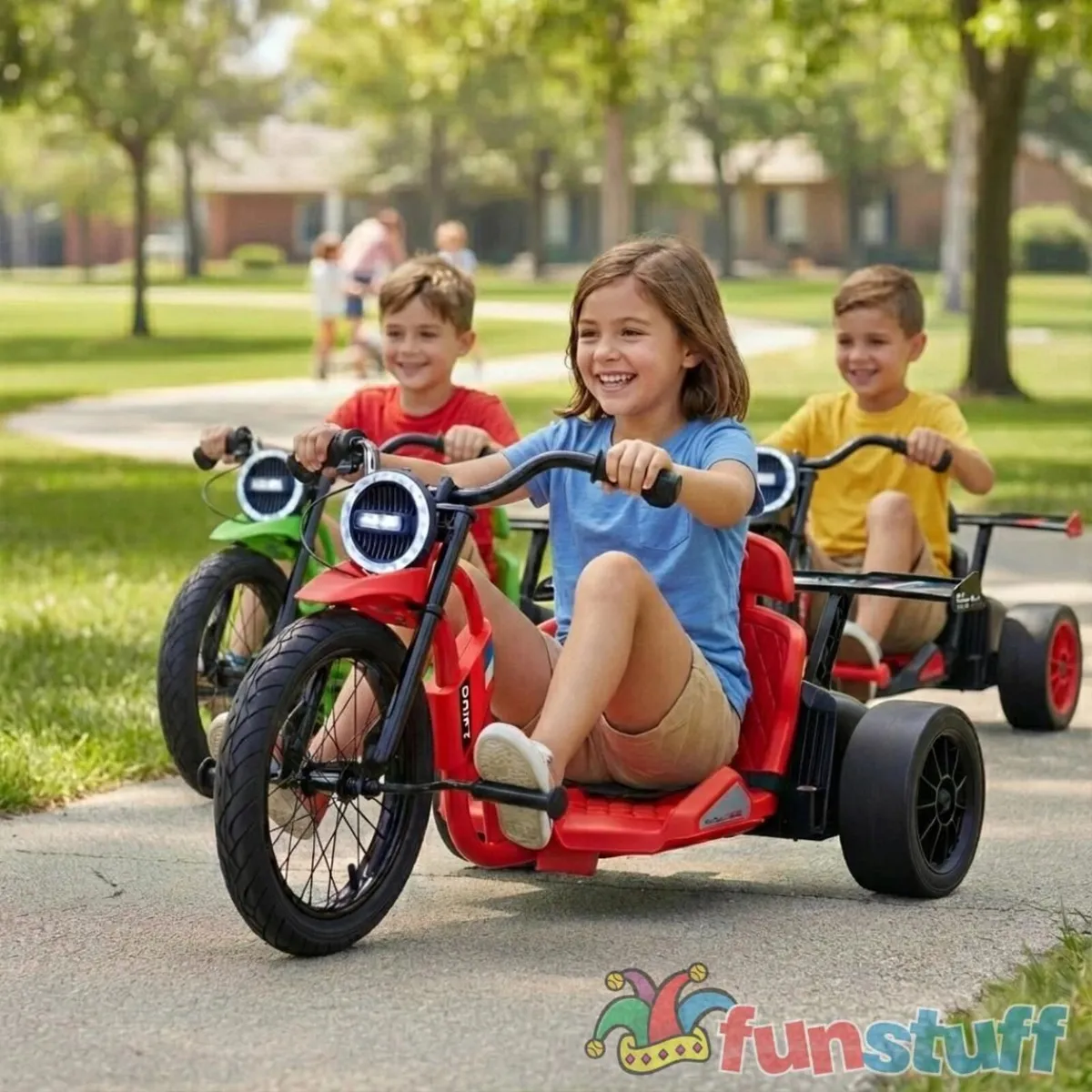 Drift 24V Electric Ride On Trike Red