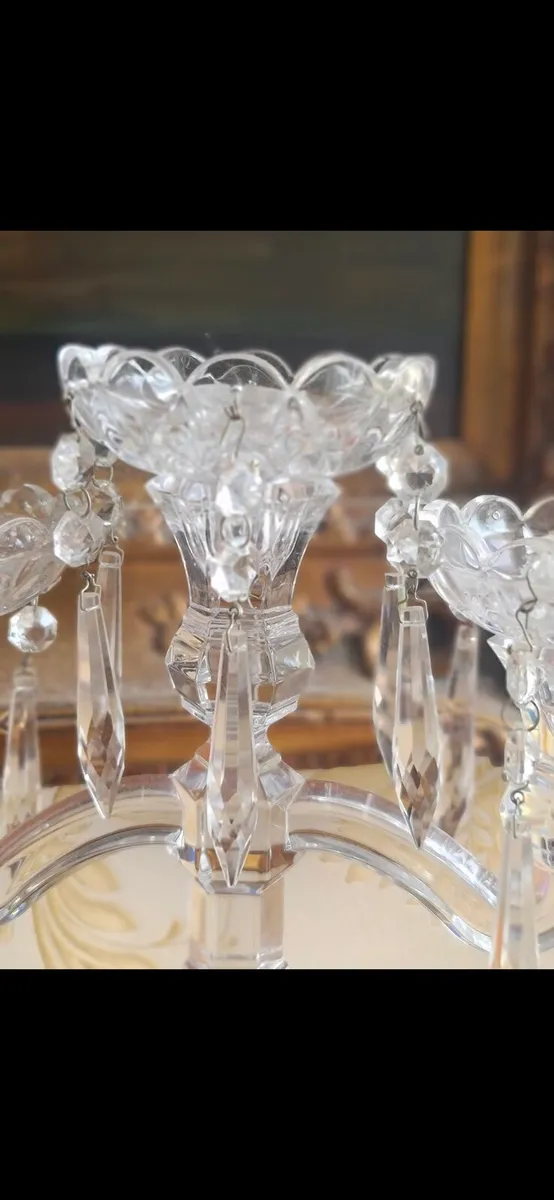 Vintage czech crystal bohemian candleabra - Image 4
