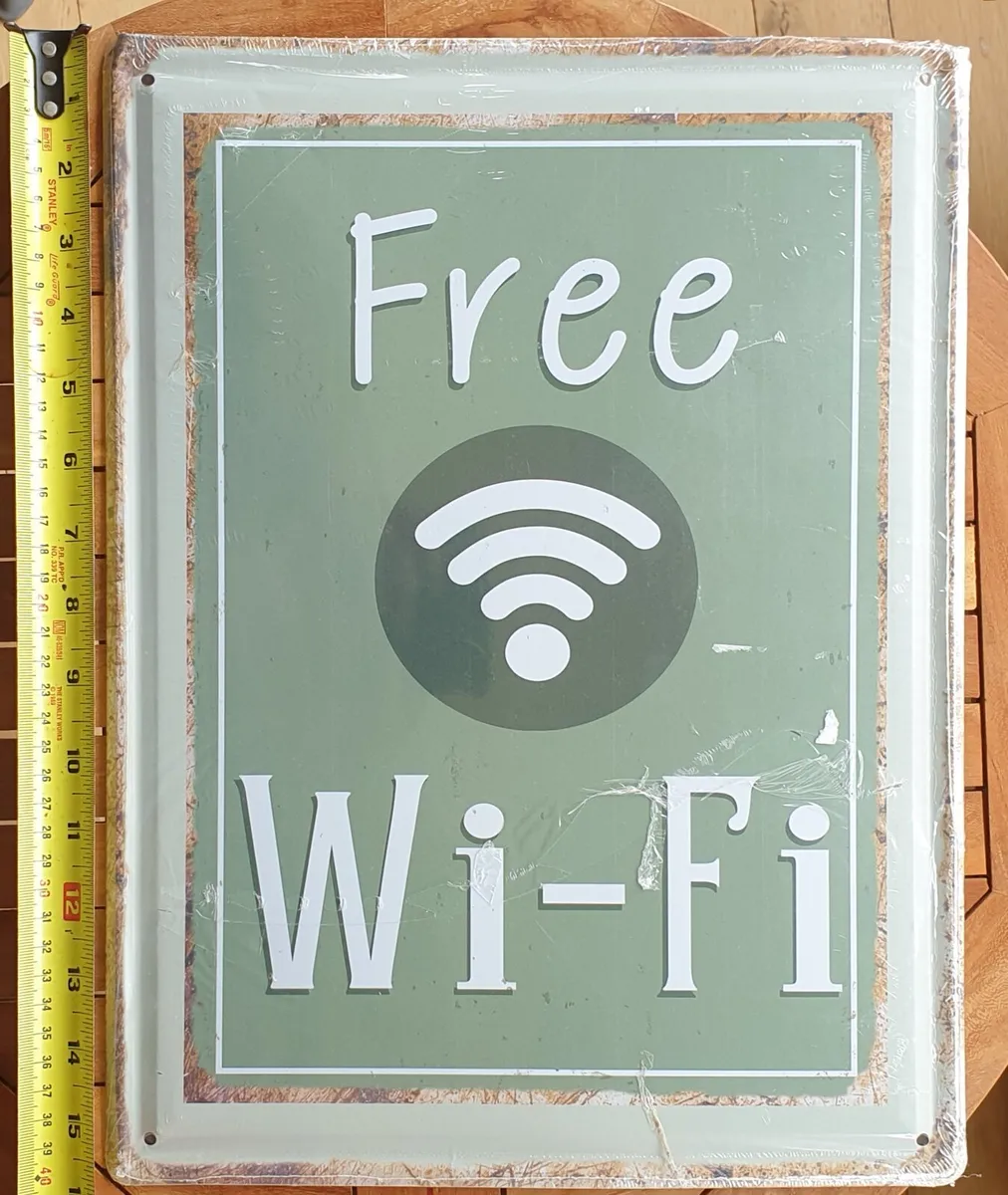 Medium "Free WiFi" Wall Sign - Image 1
