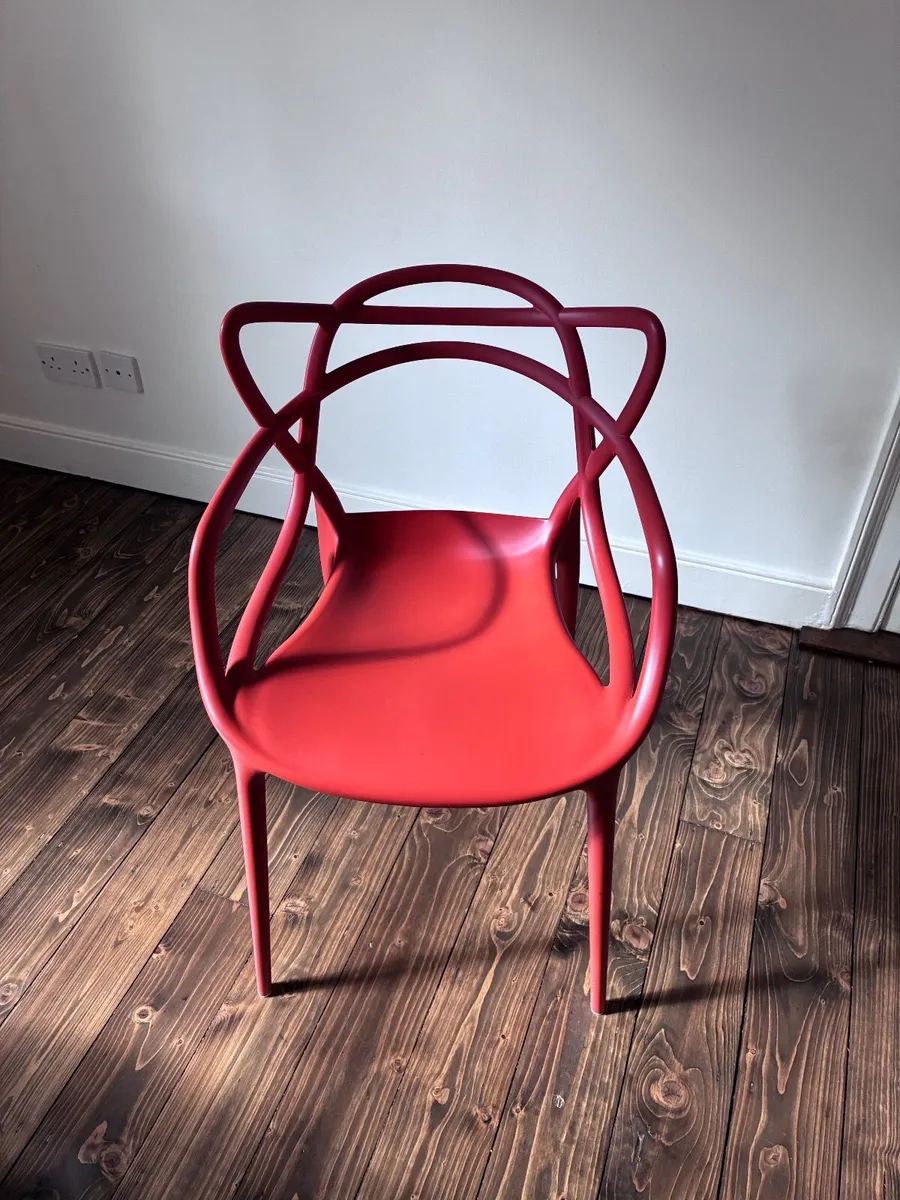 4 Genuine Kartell Masters Chairs – Rust - Image 3