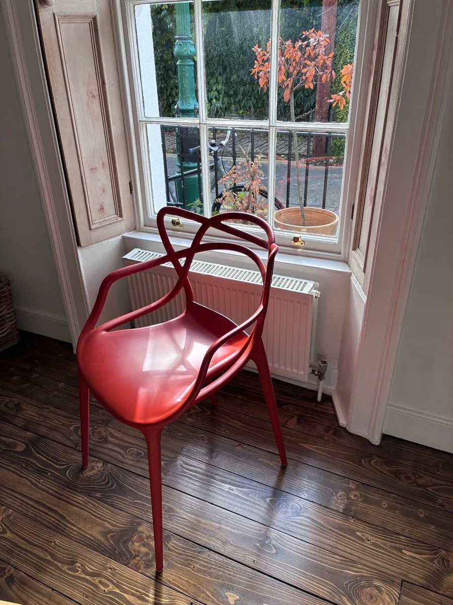 4 Genuine Kartell Masters Chairs – Rust - Image 4