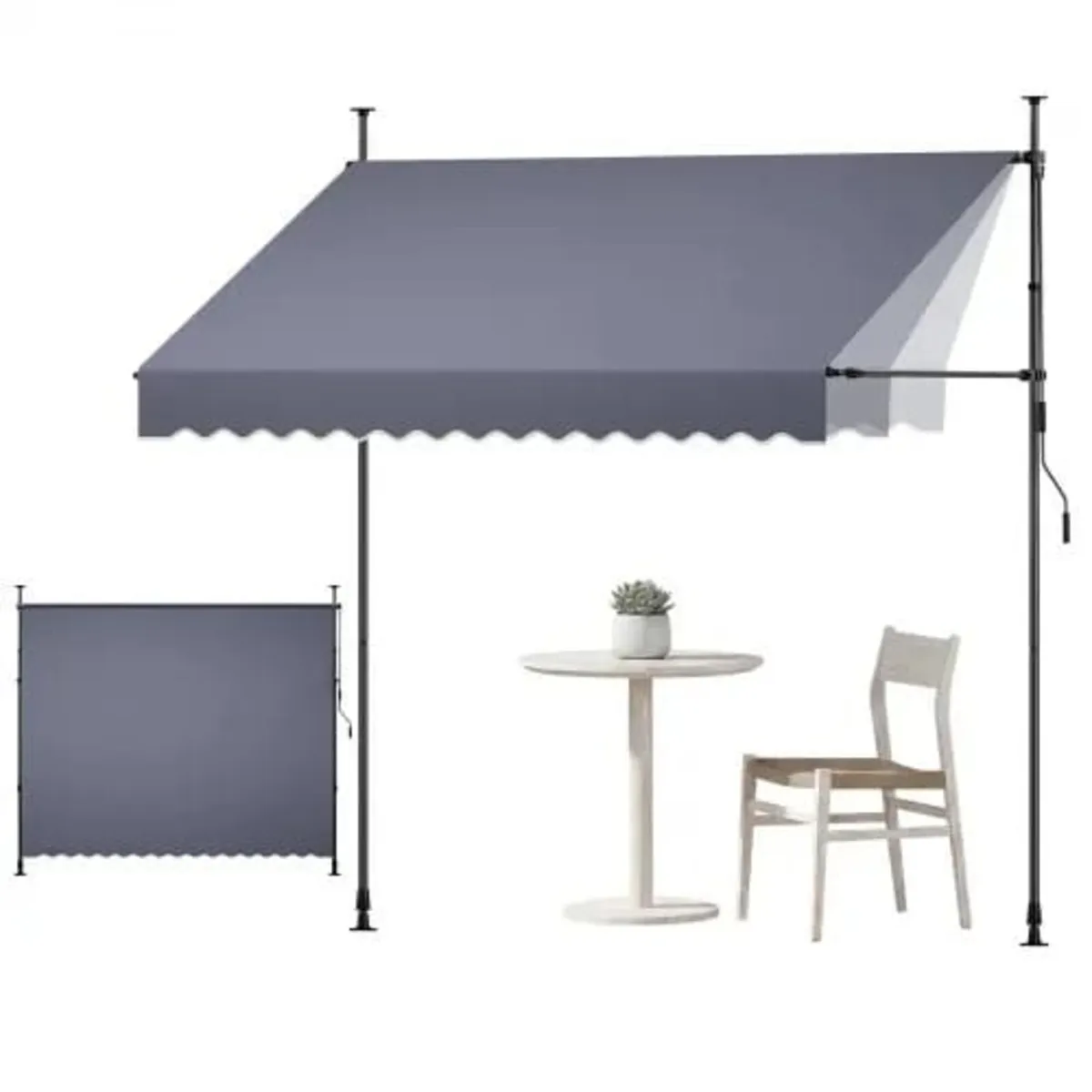 Manual Retractable Awning, 300 cm Outdoor Retracta - Image 1