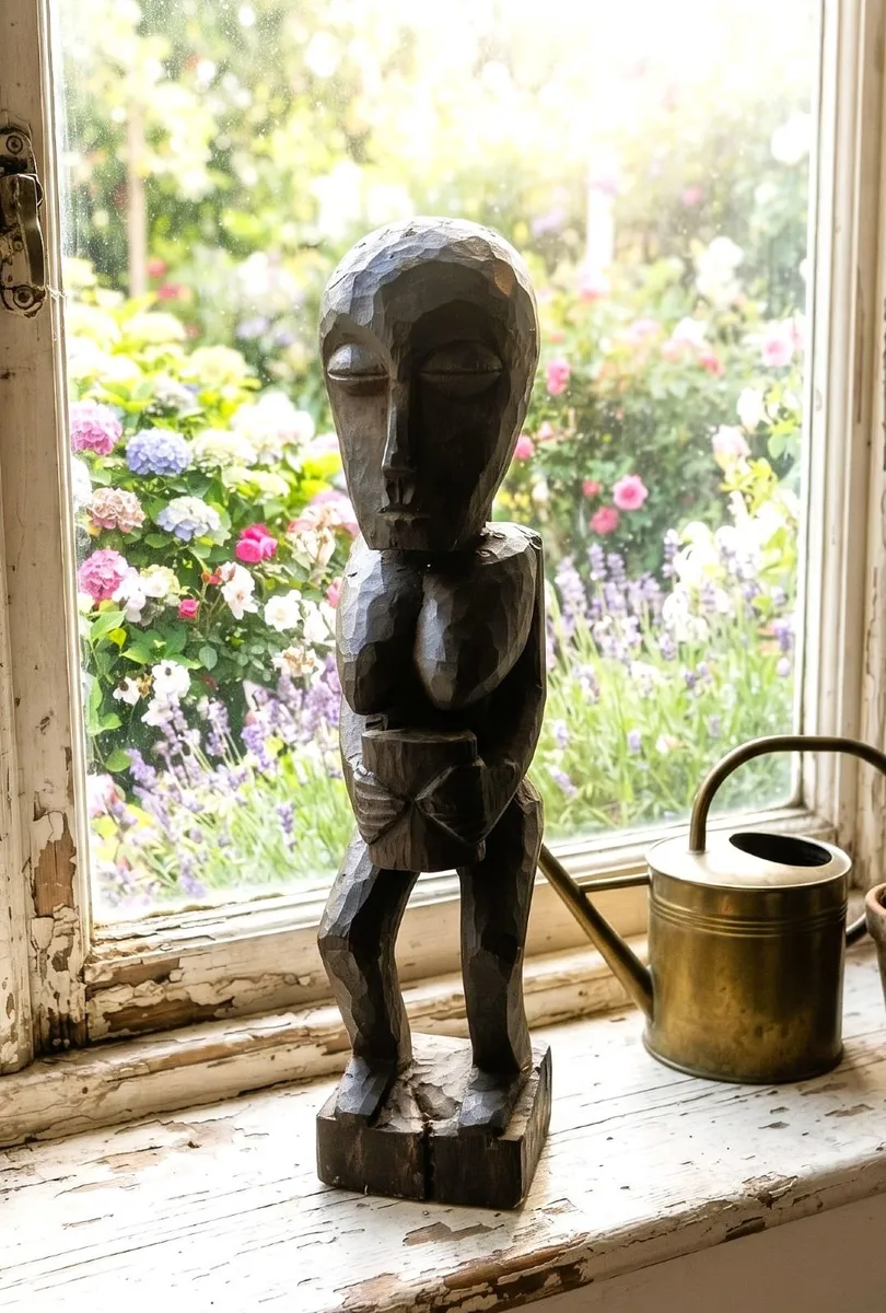 Vintage Large African Wooden Sculpture