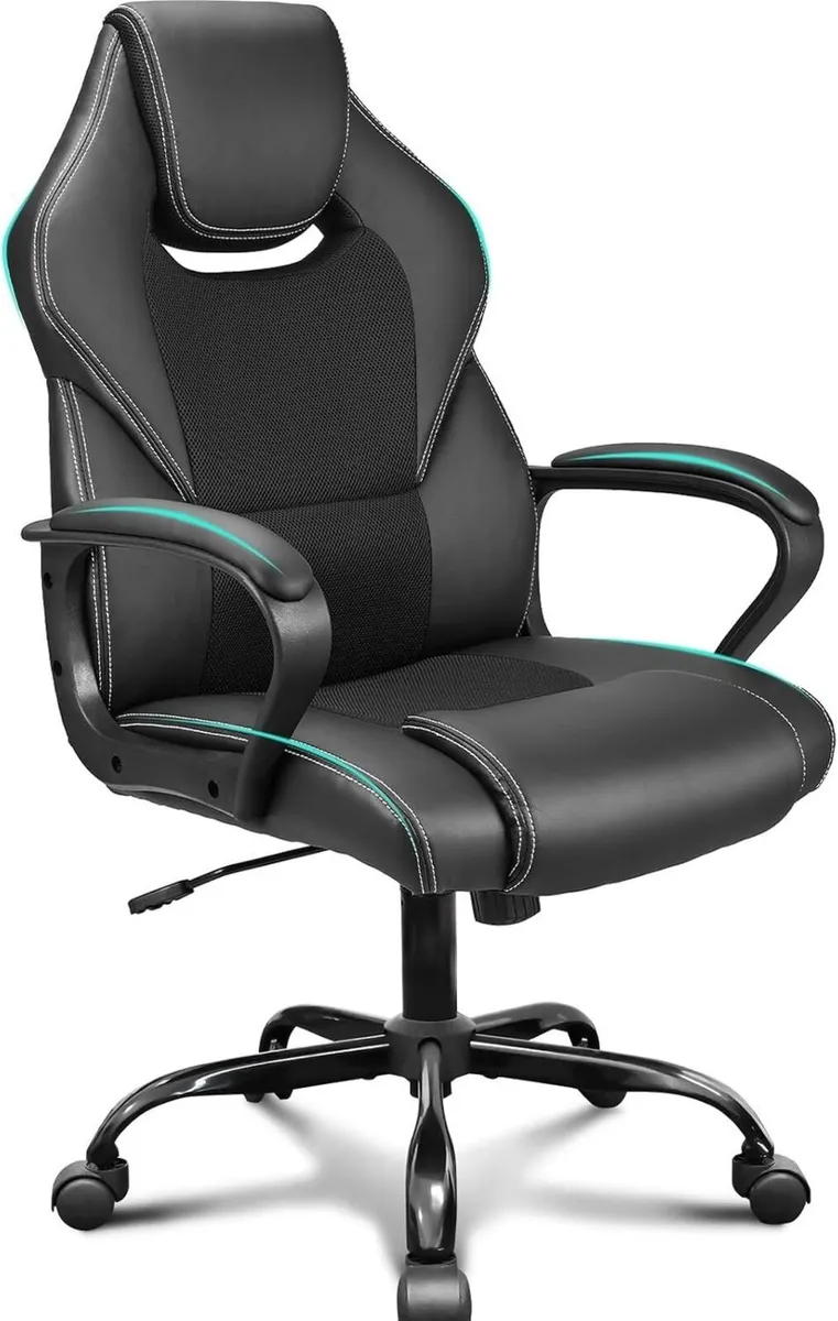 Office Chair PU Leather Ergonomic Computer Desk - Image 1