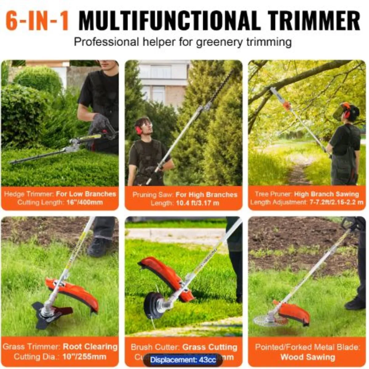 43CC 6-in-1 Multi-Functional Trimming Tools, Gas - Image 3