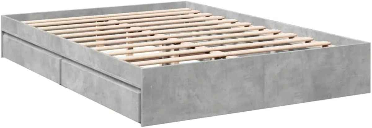 Bed Frame Engineered Wood Material Wooden Storage - Image 4