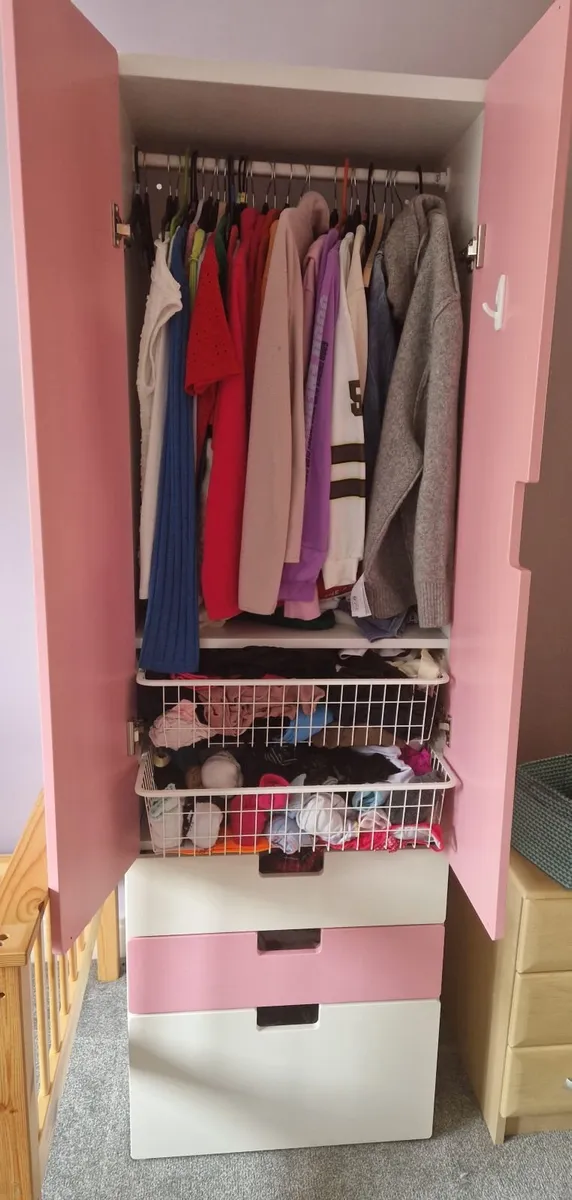 Girls pink and white wardrobe - Image 2