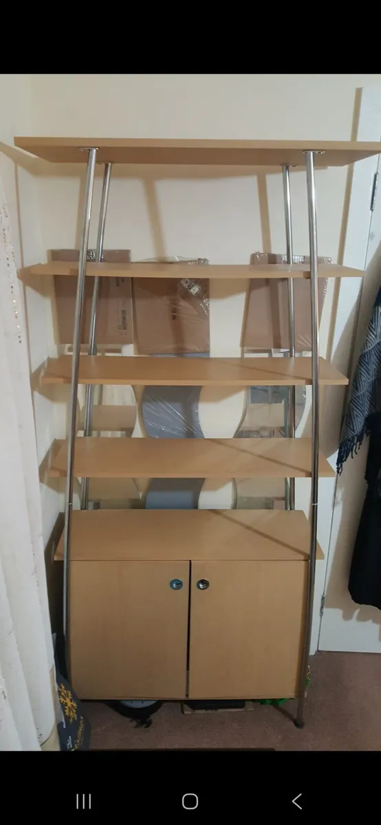 Wall unit with Cabinet - Brown/ oak colour - Image 2
