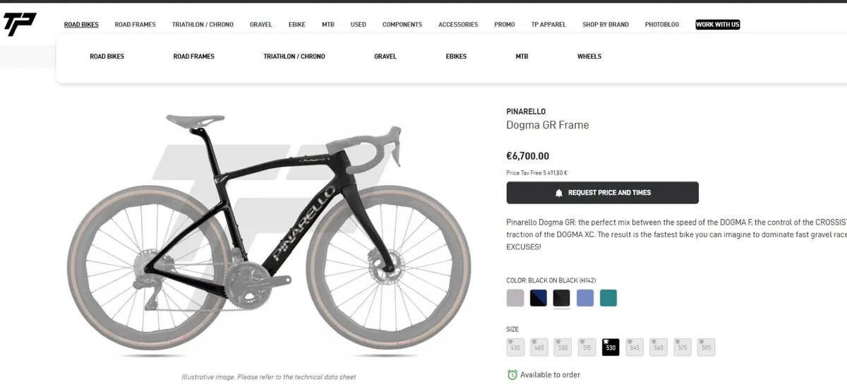 Dogma GR Frameset SIZE 53 and Bars 42/100 - Image 1