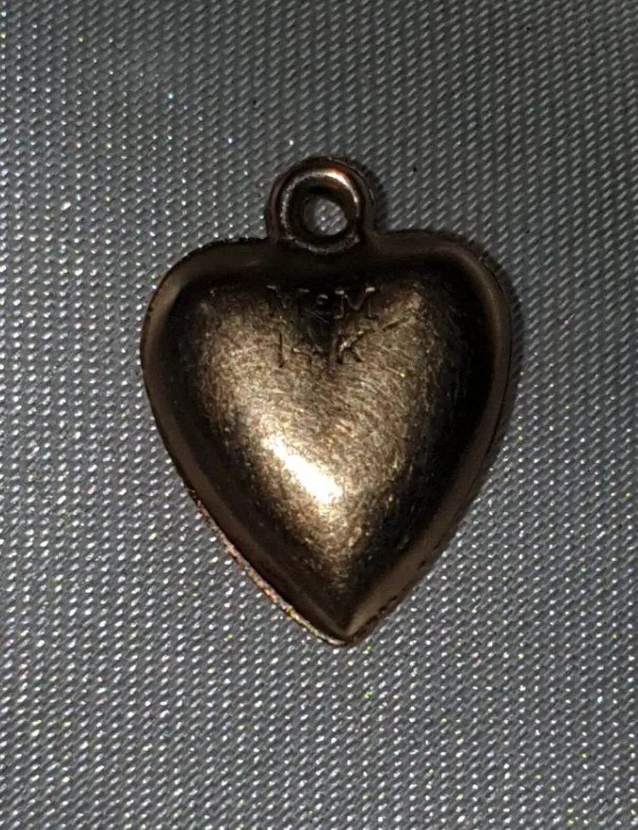 Pristine Vintage 14K Gold Heart Charm (M&M Maker) - Image 2