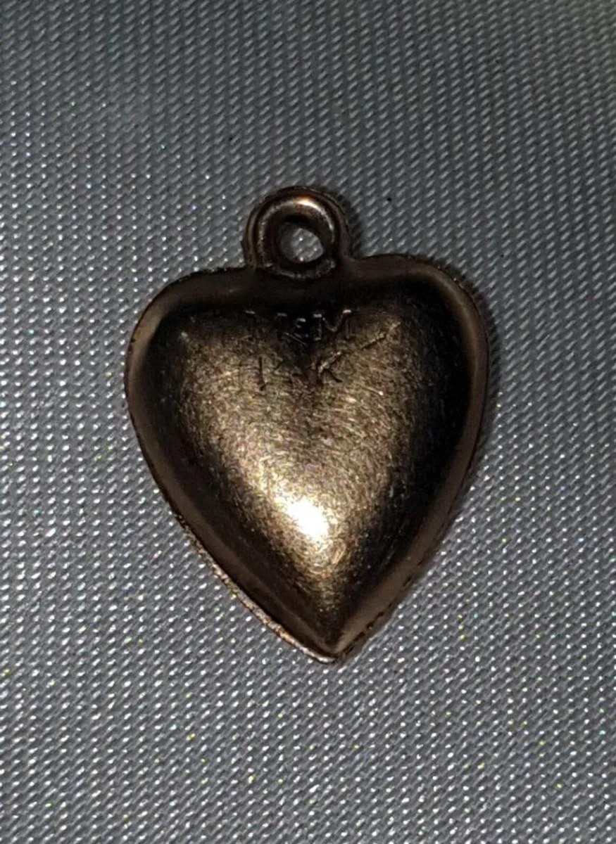 Pristine Vintage 14K Gold Heart Charm (M&M Maker) - Image 1