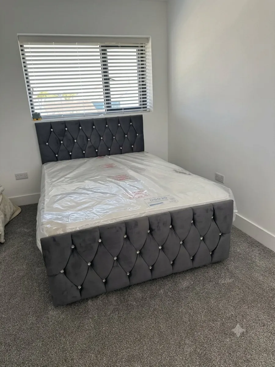 Florida Double & King Size Bed Frame With Drawers - Image 1