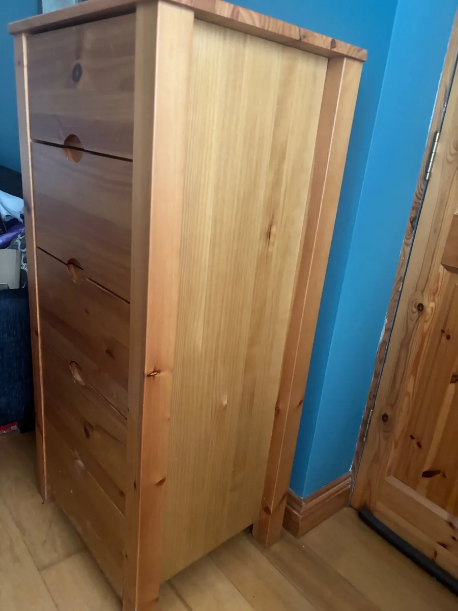 Tall 5 drawer chest of drawers - Image 3