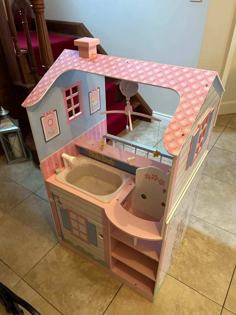 Toy kitchen and Baby doll cot/high chair/ bath set - Image 3