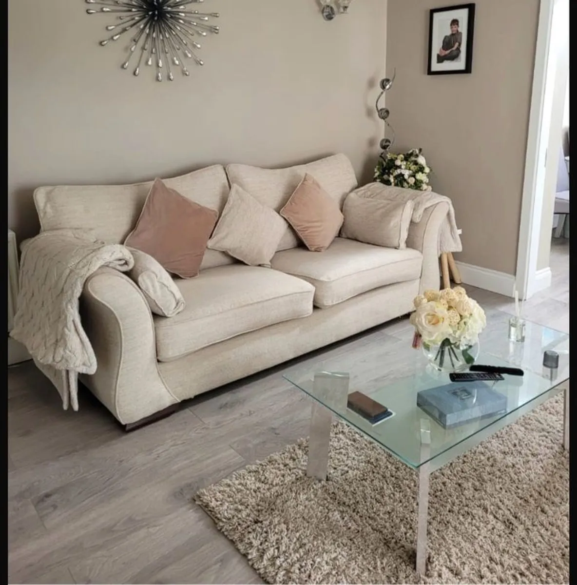 sofa 4 seater and armchair - Image 2