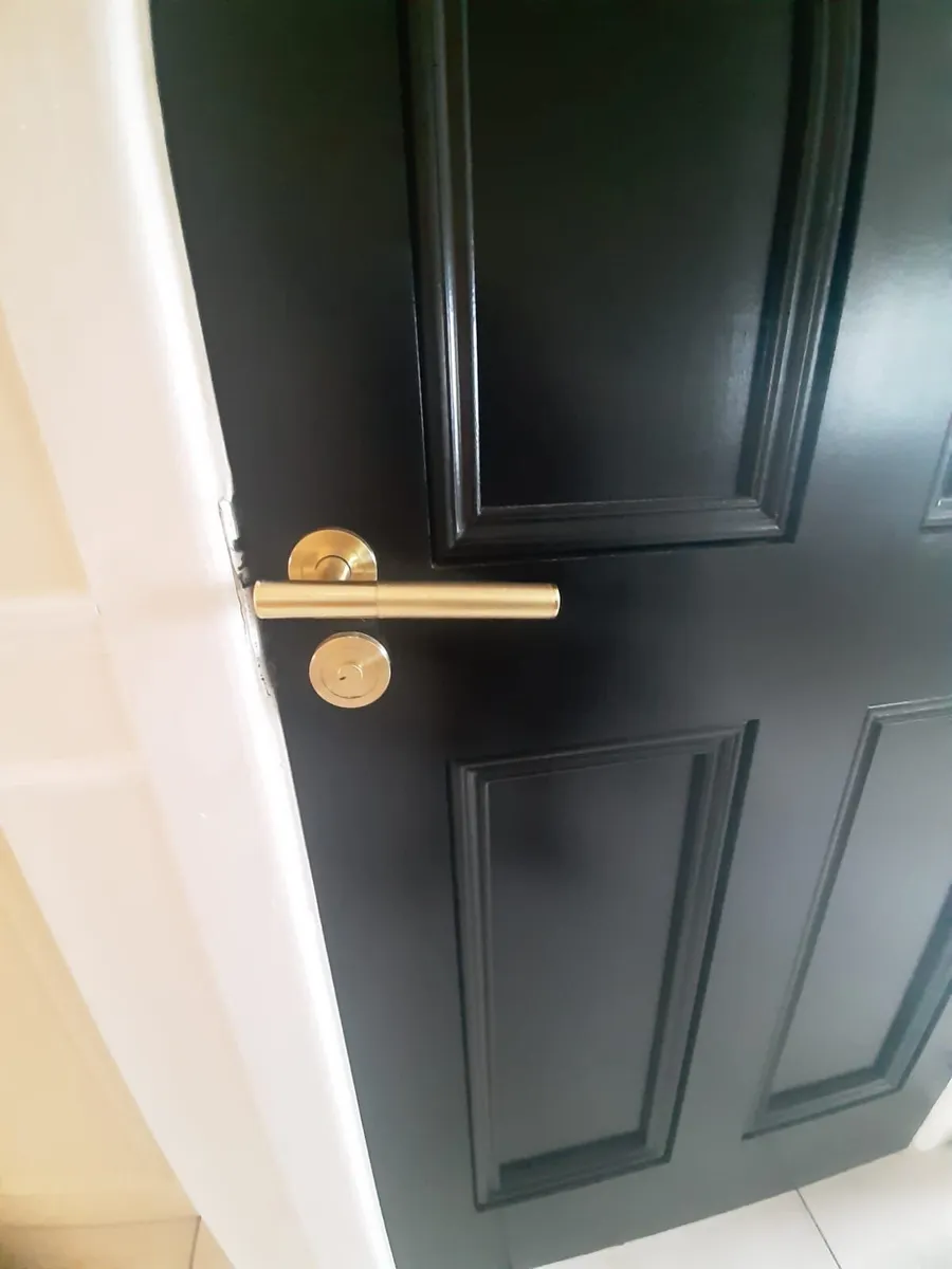 Gold door handles