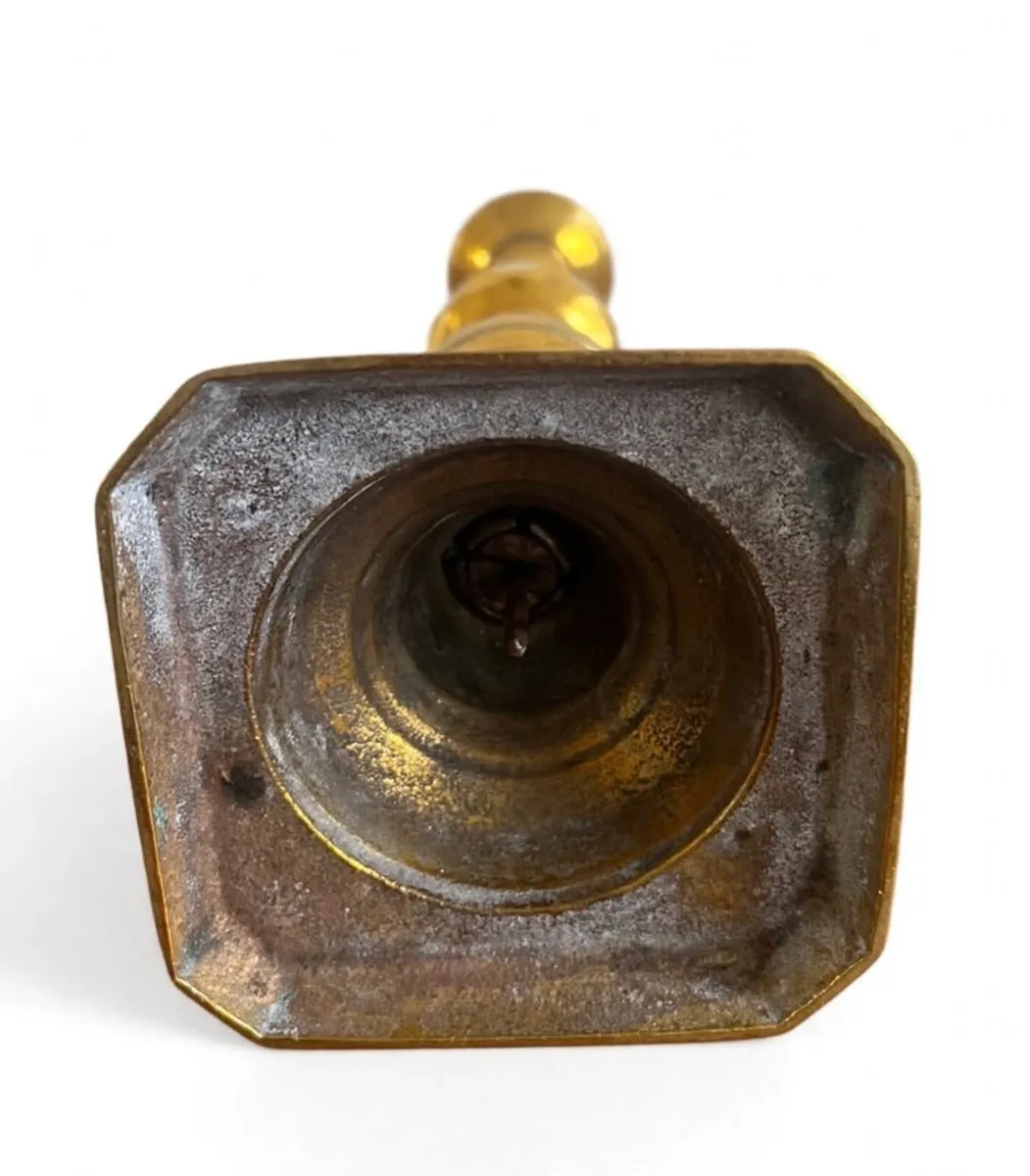 Victorian period candle holders - diamond cut - Image 2